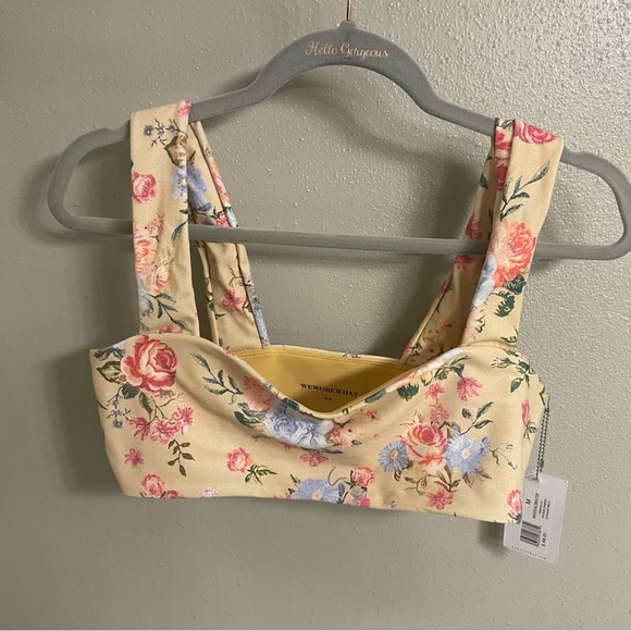WeWoreWhat Flower Bandeau Bra Top - NWT - Picture 3 of 6
